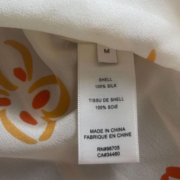 Rebecca Taylor Flame Fleur Silk Blouse - Picture 11 of 11